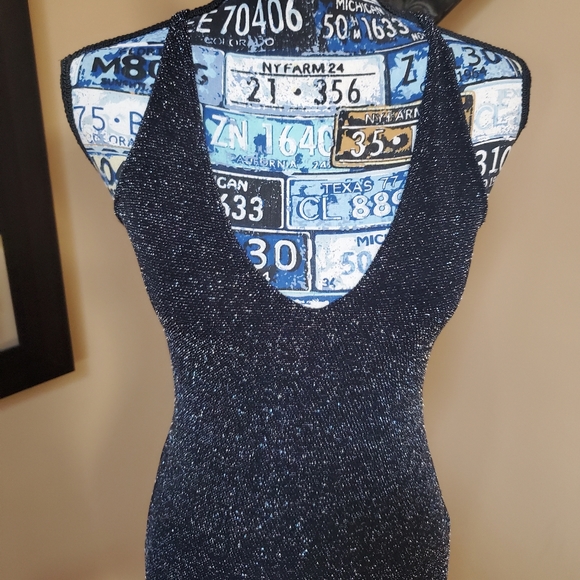 BLACK SHIMMERY Y2K EVENING DRESS! - Picture 2 of 15